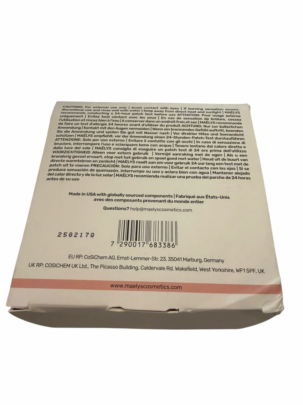 Maelys B-TIGHT Lift & Firm Booty Mask Sealed Firms Tones Reduce Cellulite Look